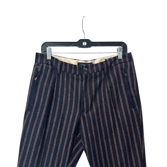 Scotch & Soda Blake Blue Striped Tapered Leg Pants Size W 29/ L 32 - Picture 2 of 11